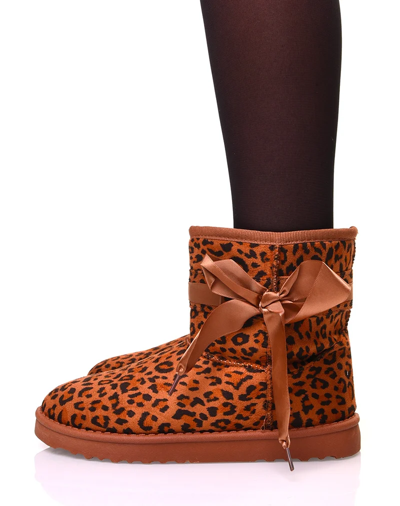 Bottines fourrées léopard