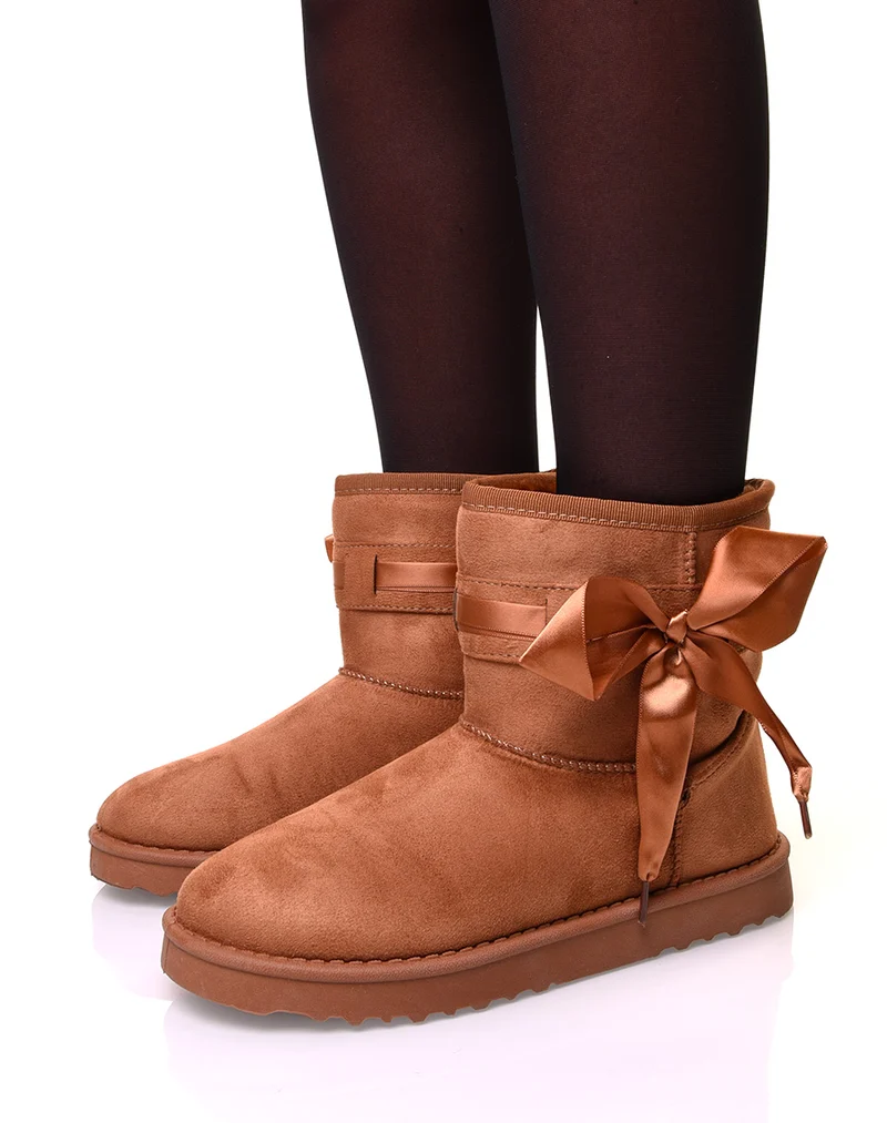 Bottines fourrées camelles