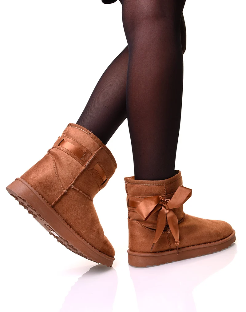 Bottines fourrées camelles