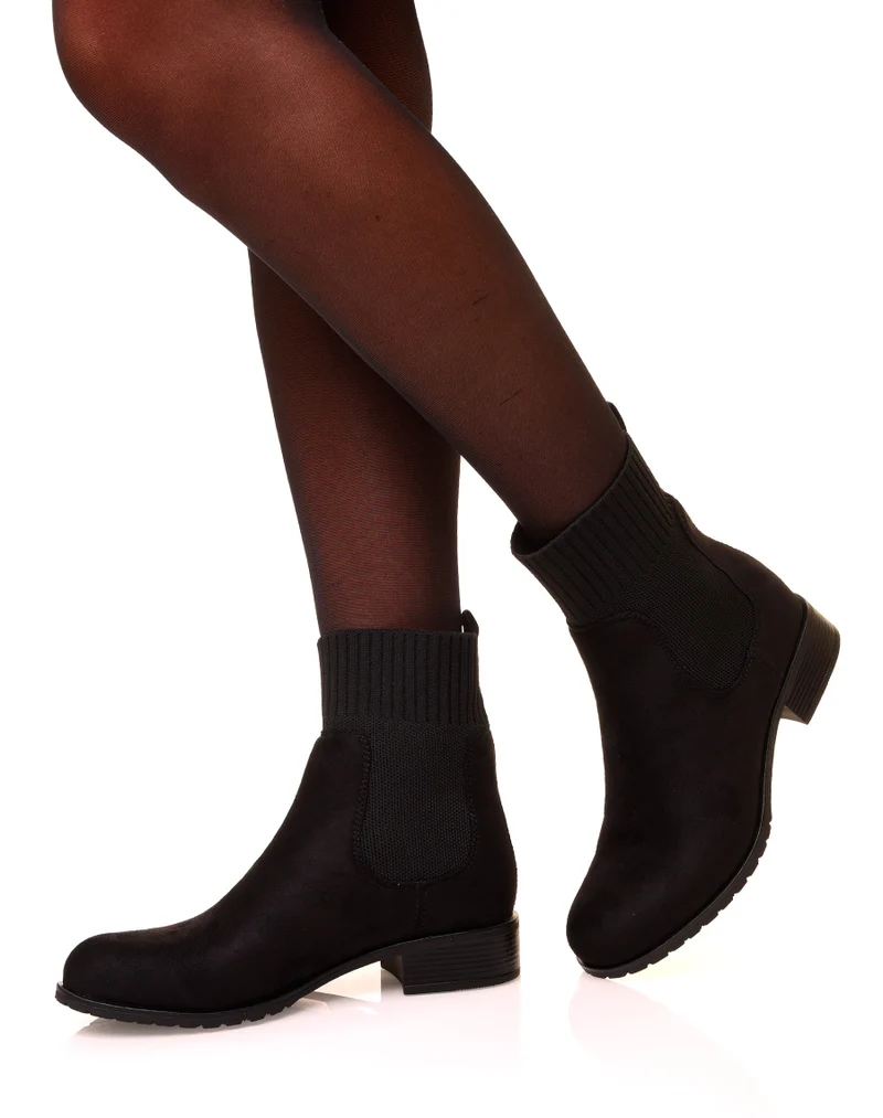 Bottines noires montantes