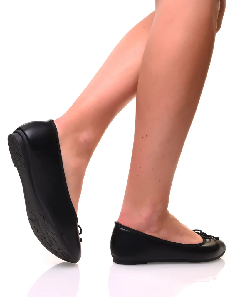 Ballerines noires à petits noeuds