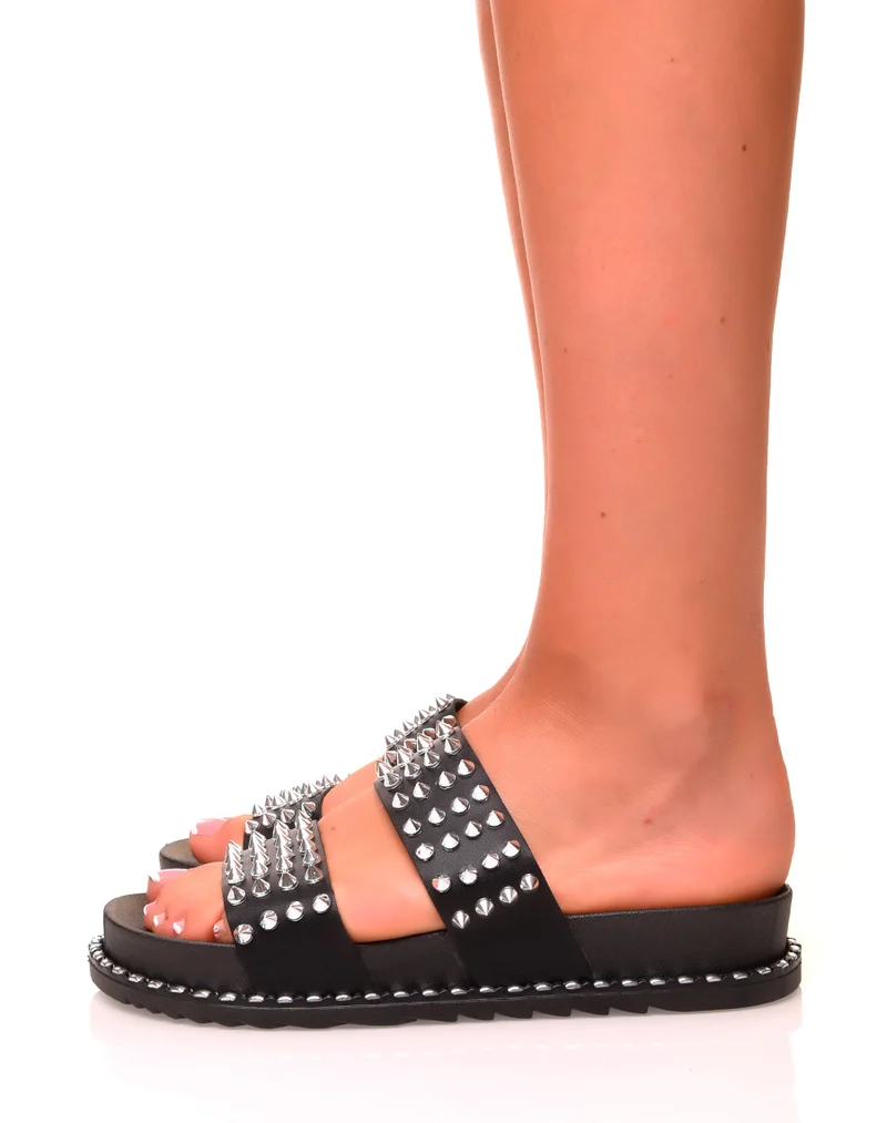 Sandales noires cloutés