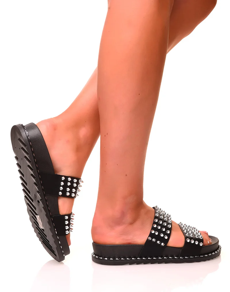 Sandales noires cloutés