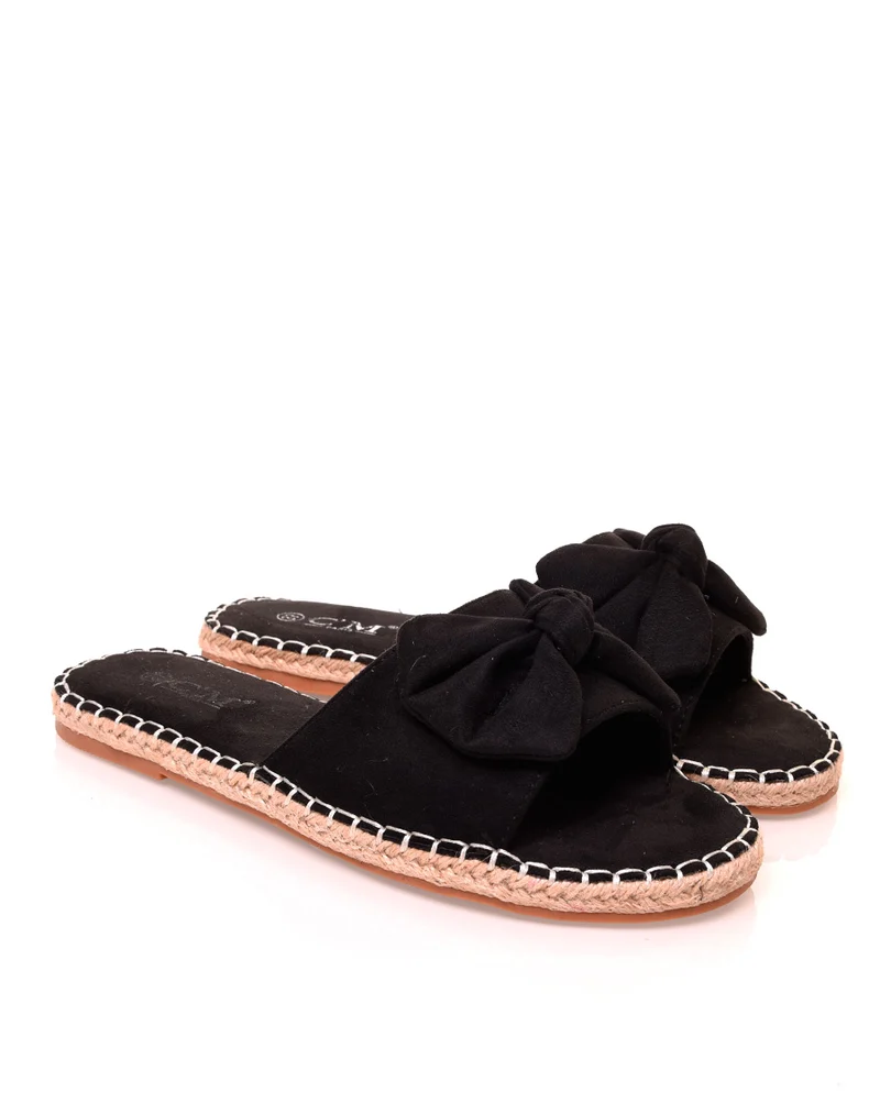 Nu-pieds noirs à noeuds