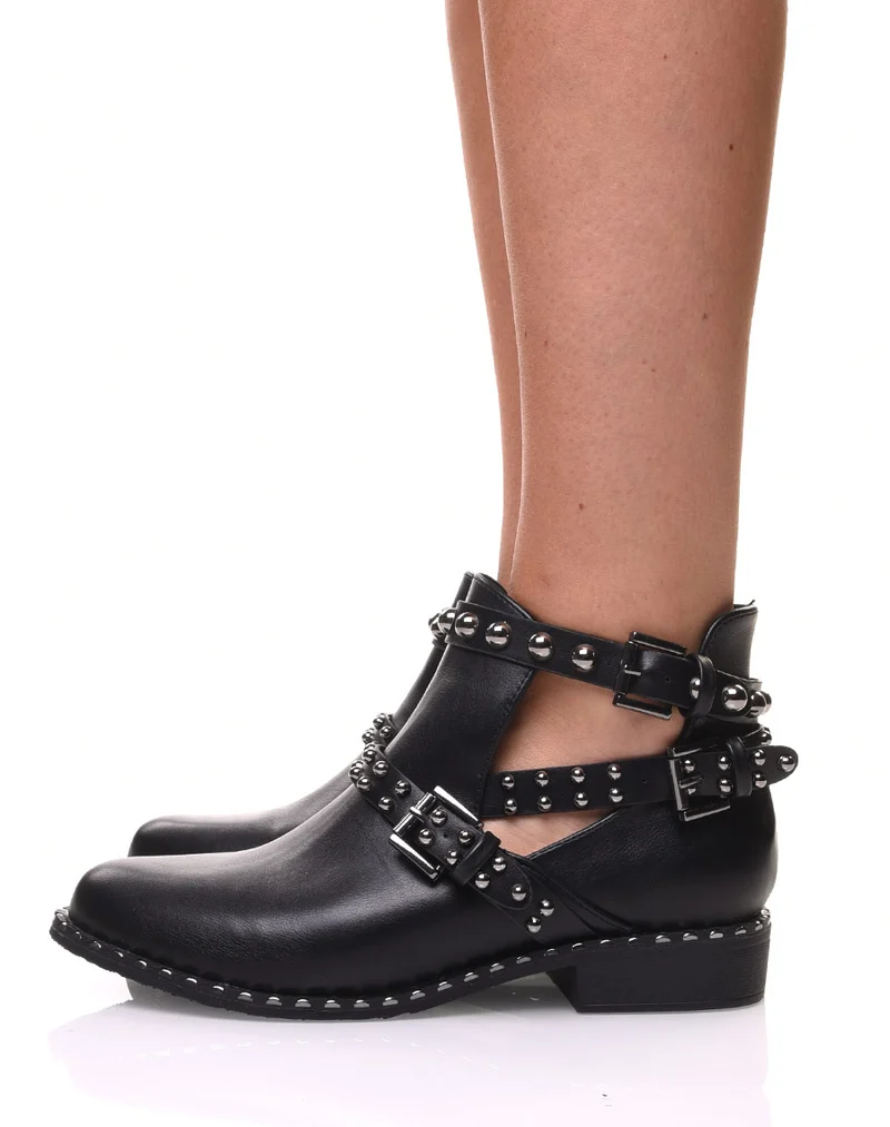 Bottines cloutés noires