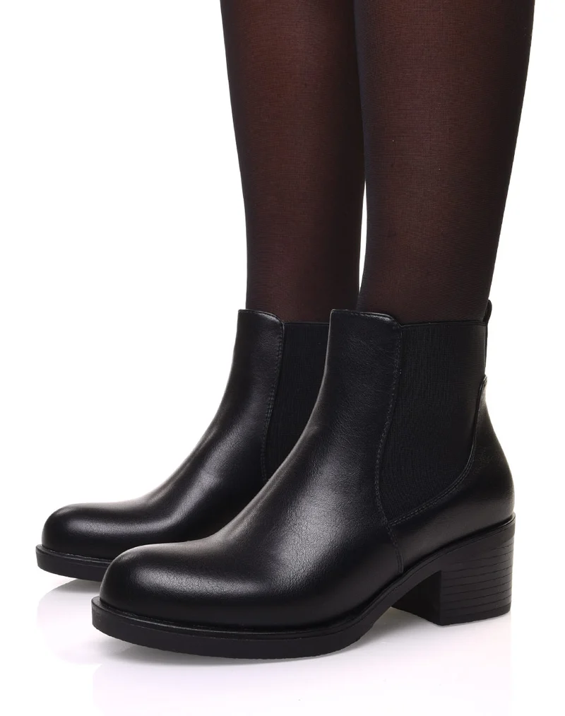 Chelsea boots noires à talon