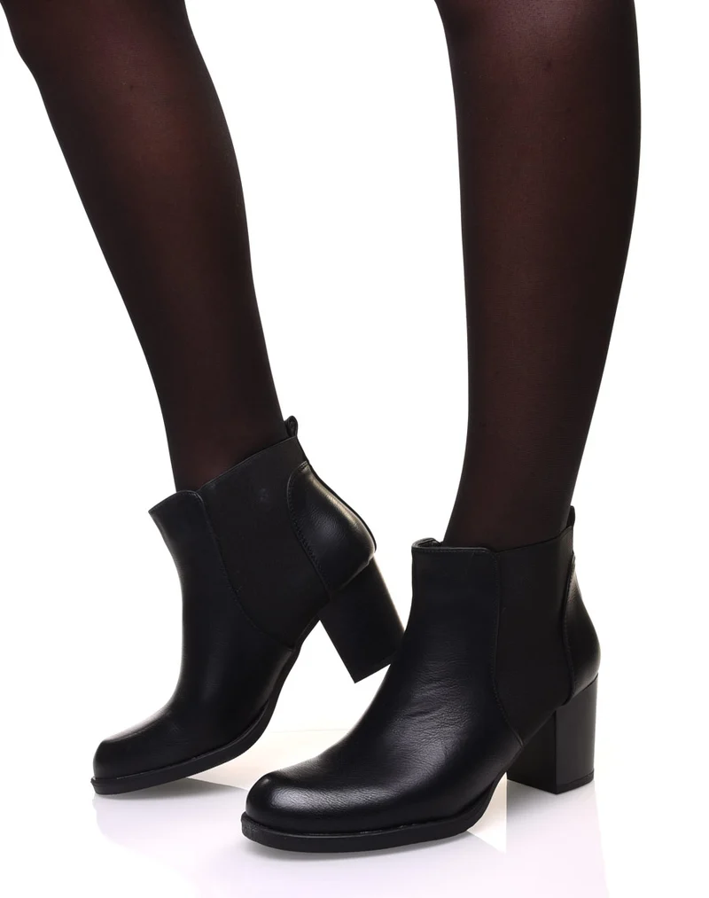 Chelsea boots noirs à talon