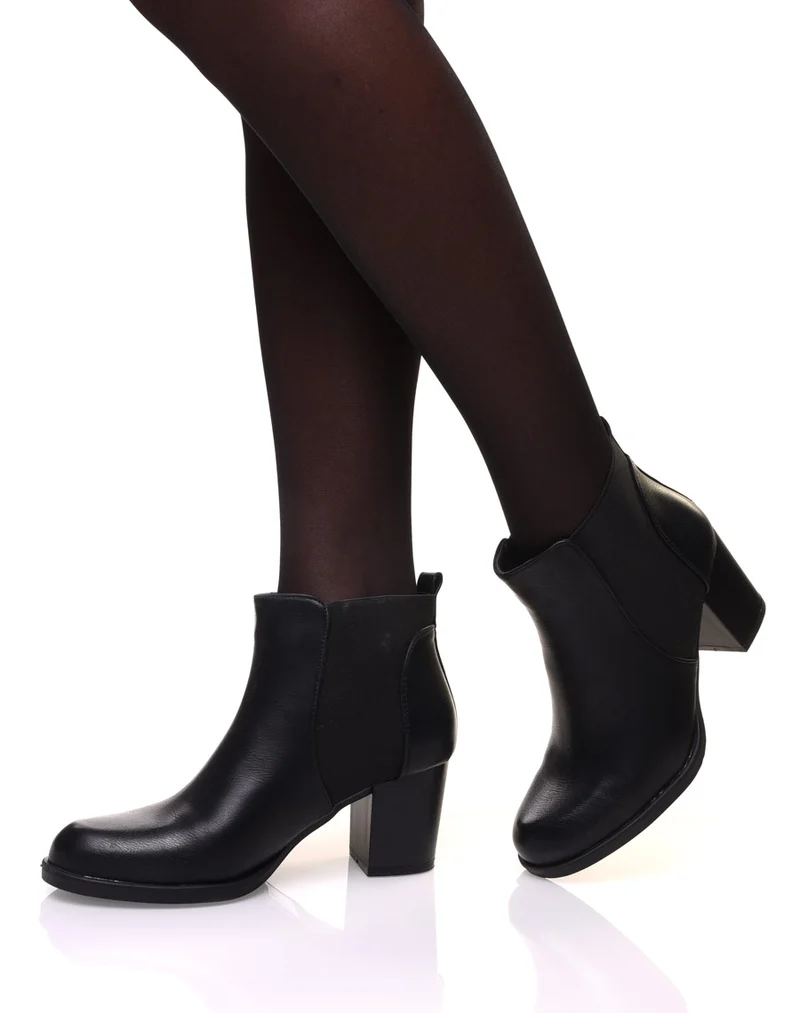 Chelsea boots noirs à talon