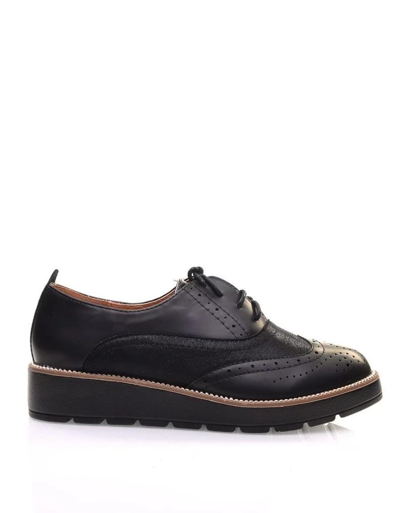 Derbies noires bi matières