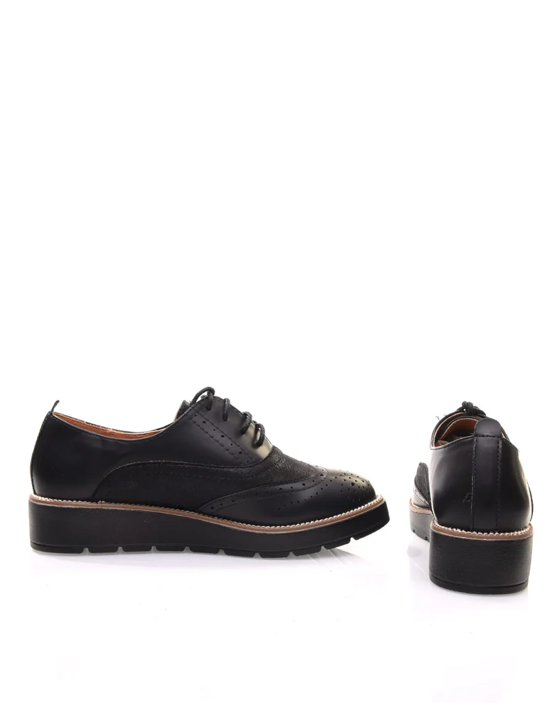 Derbies noires bi matières