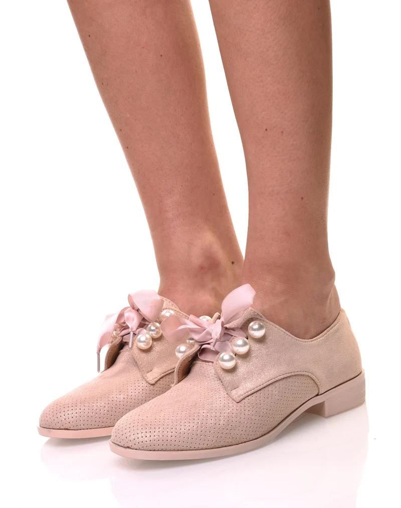 Derbies roses en suédine
