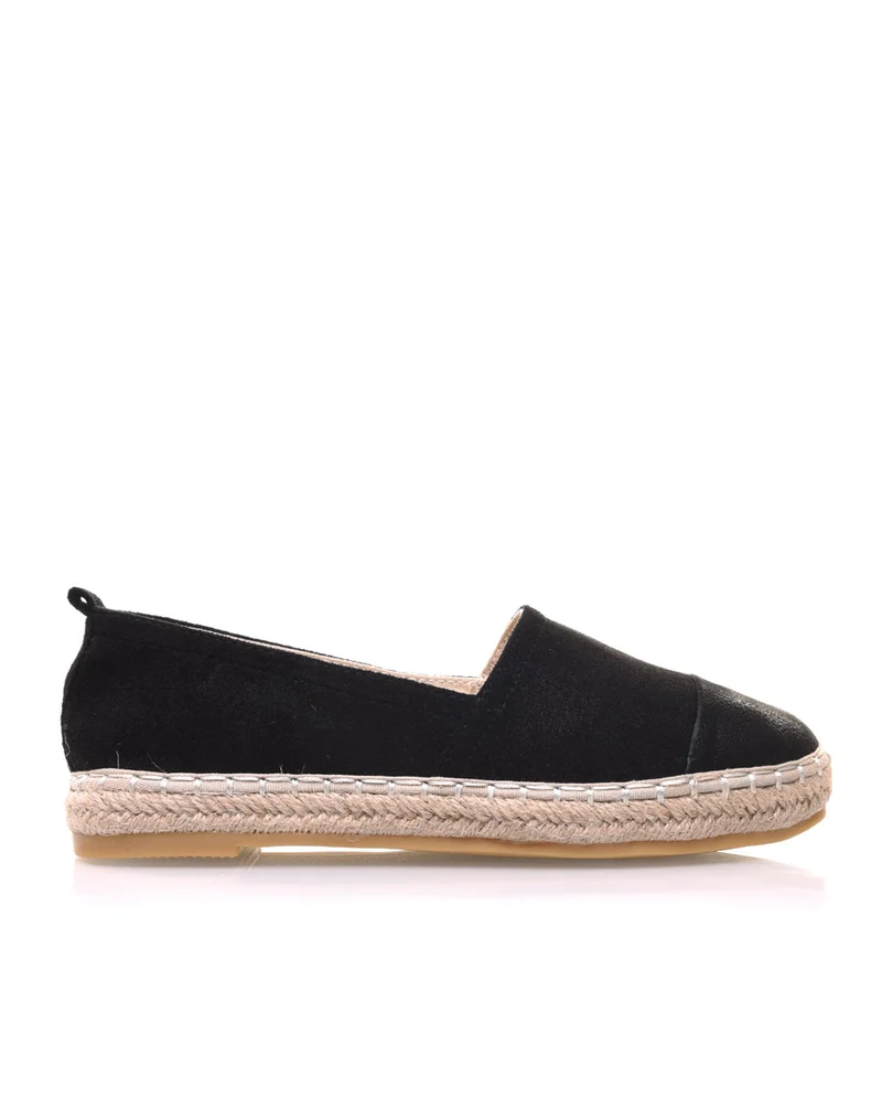 Espadrille noire suédine