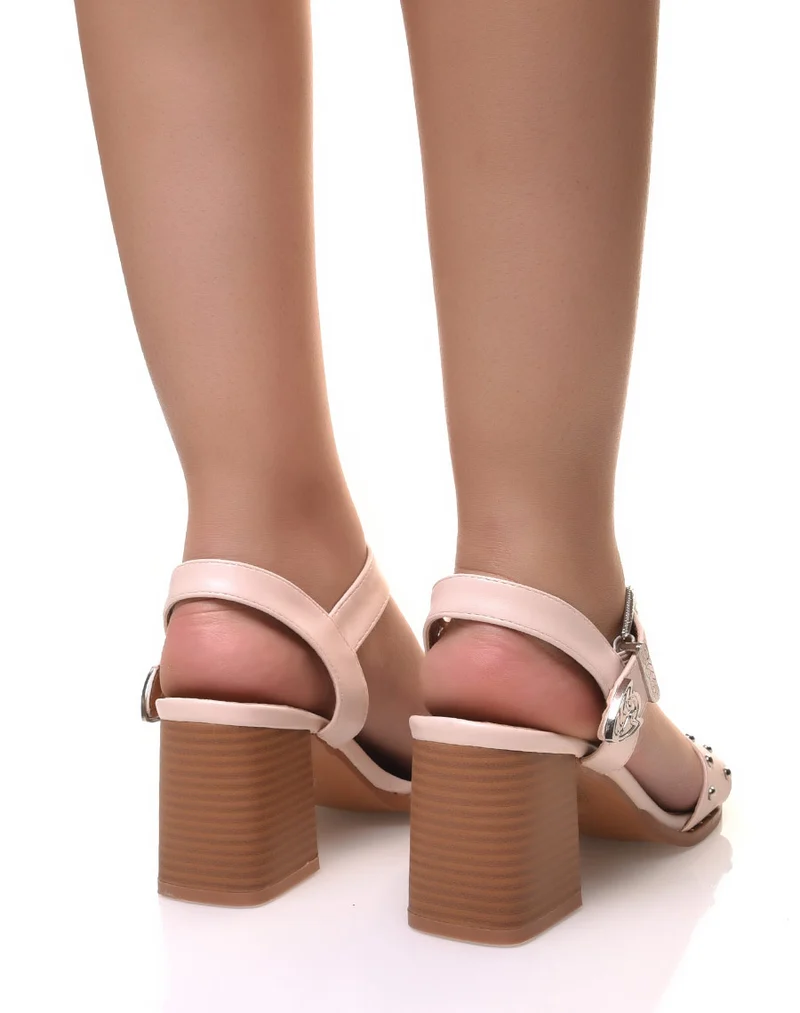Sandales Rose à petit talon