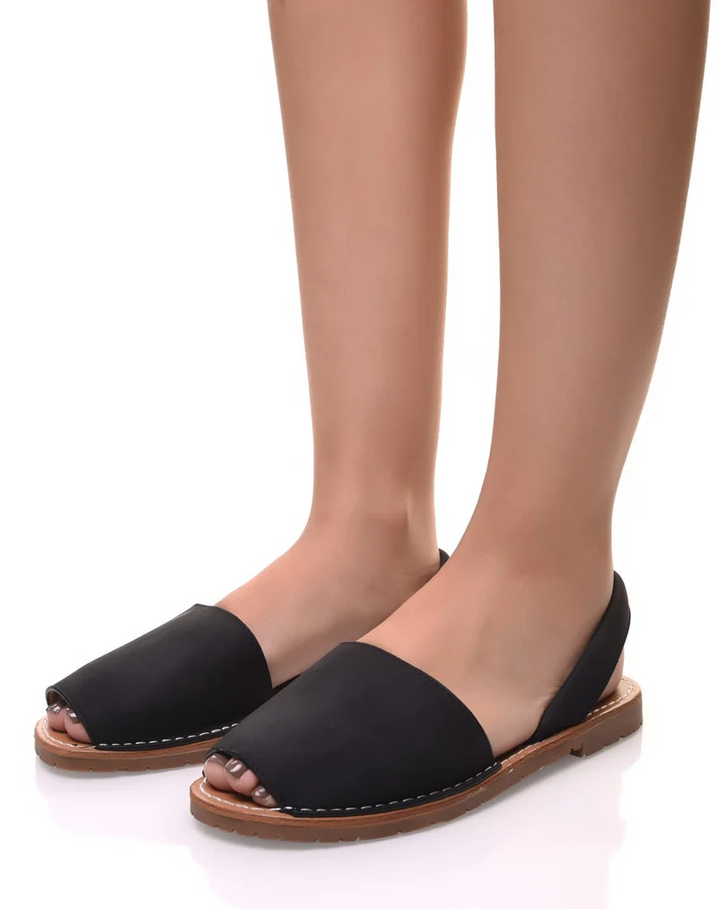 Mules à lanière arrière noire