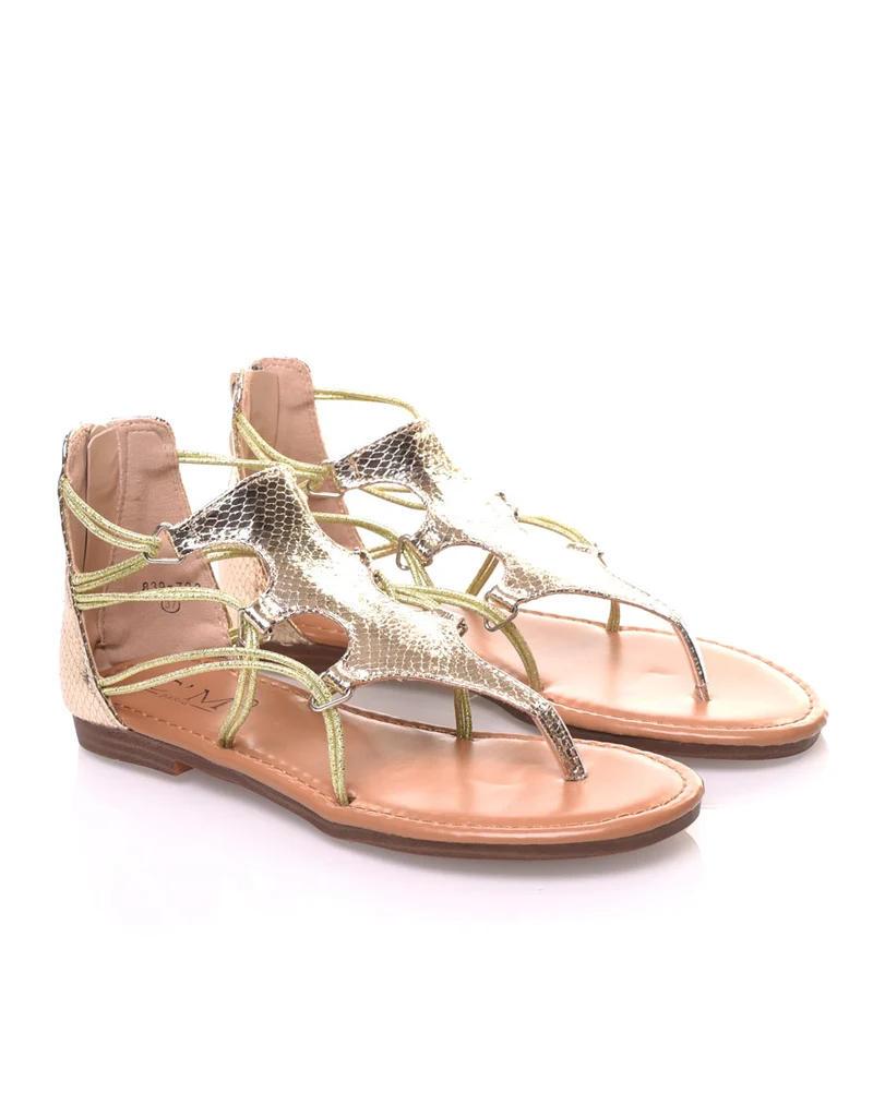 Nu-pieds or effets croco