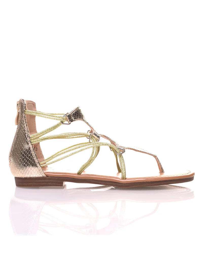 Nu-pieds or effets croco