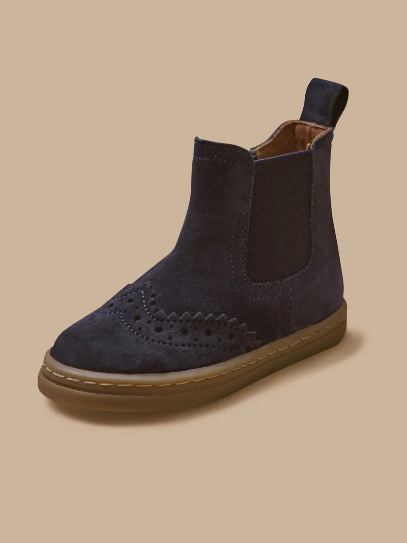 Boots chelsea bout fleuri cuir bébé
