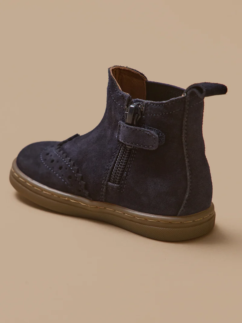 Boots chelsea bout fleuri cuir bébé