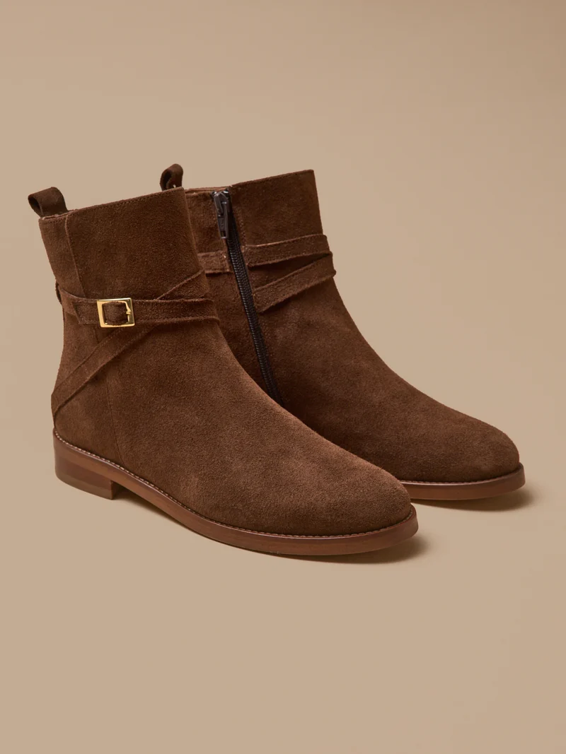 Boots cuir femme