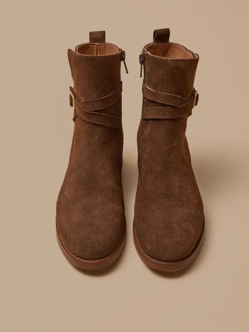 Boots cuir femme