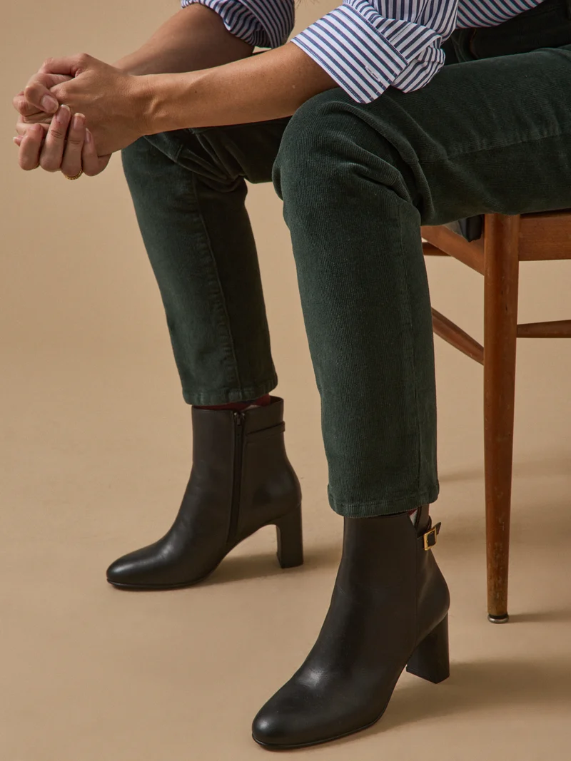 Boots à talon cuir femme