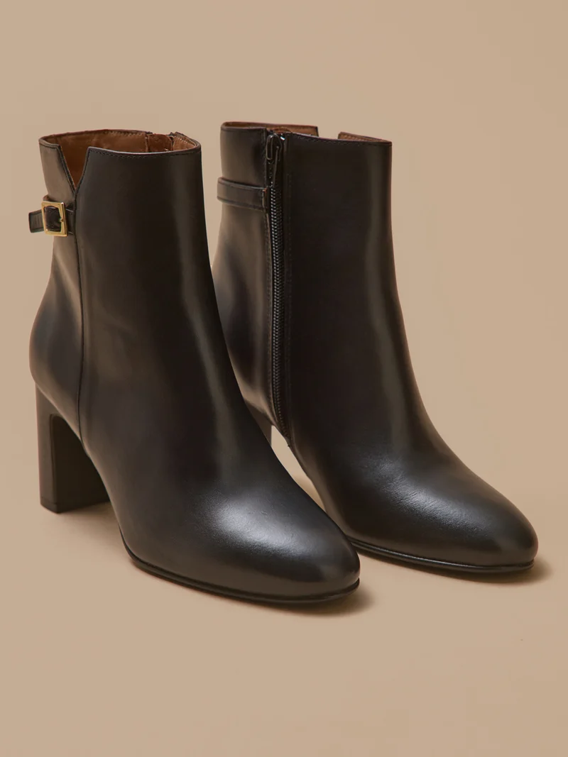 Boots à talon cuir femme
