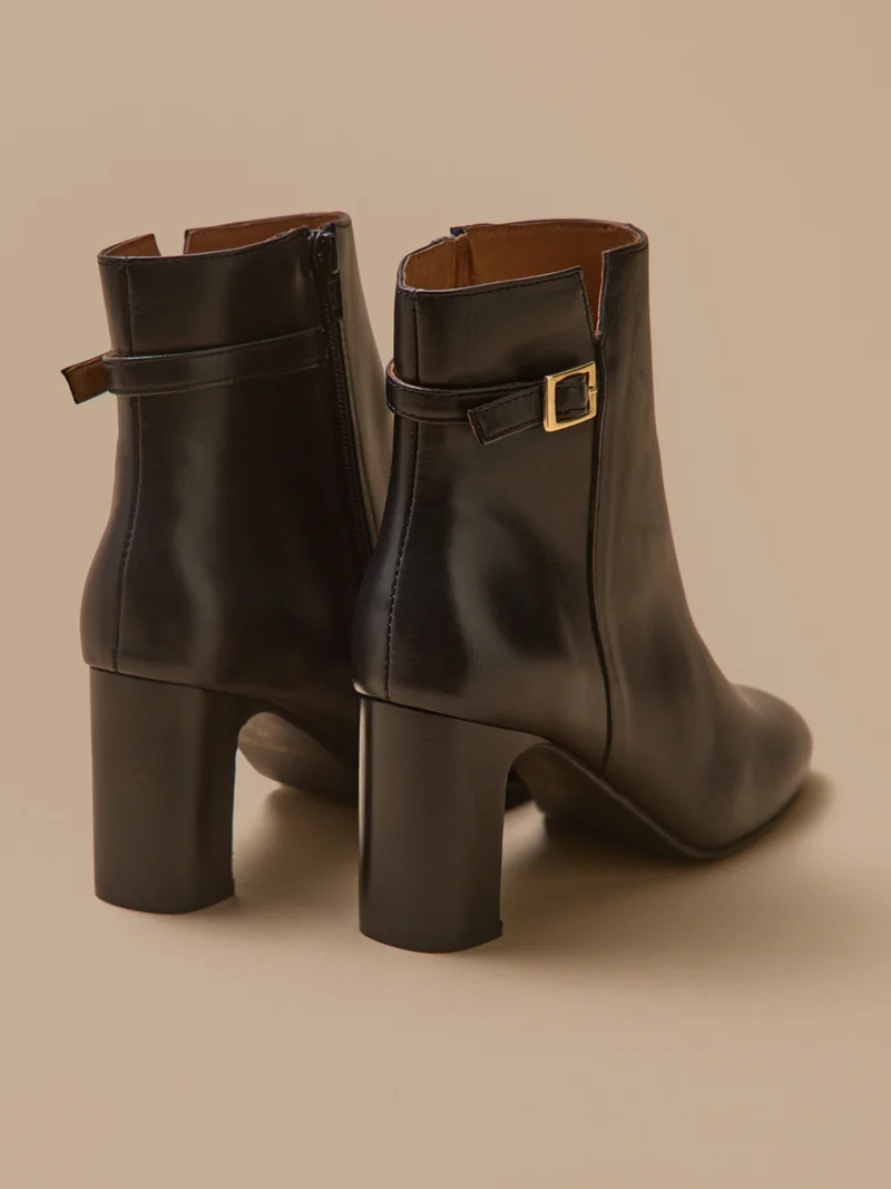 Boots à talon cuir femme