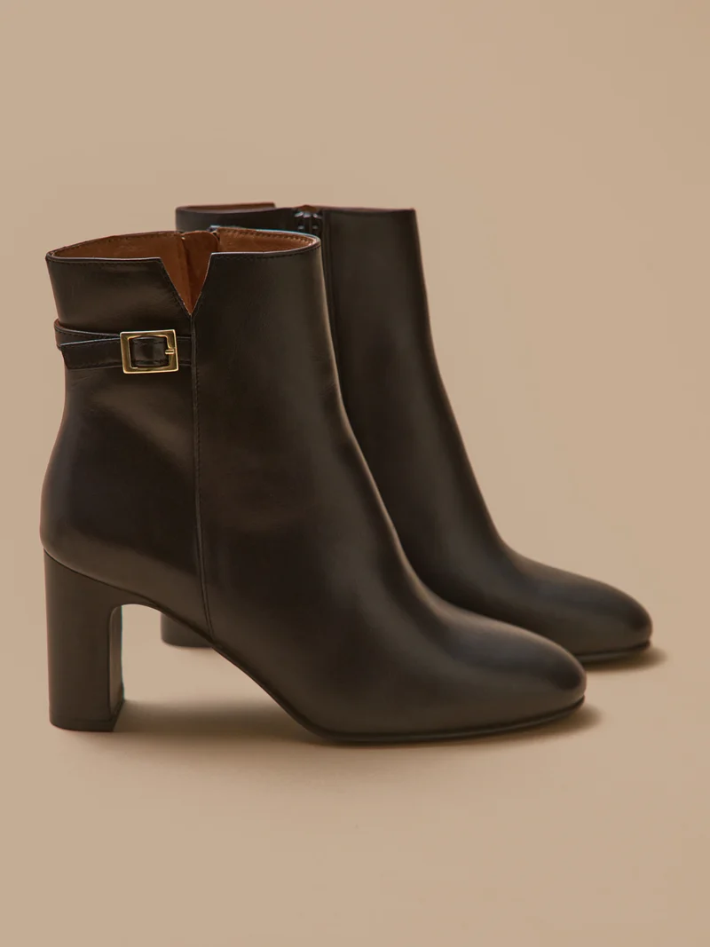 Boots à talon cuir femme