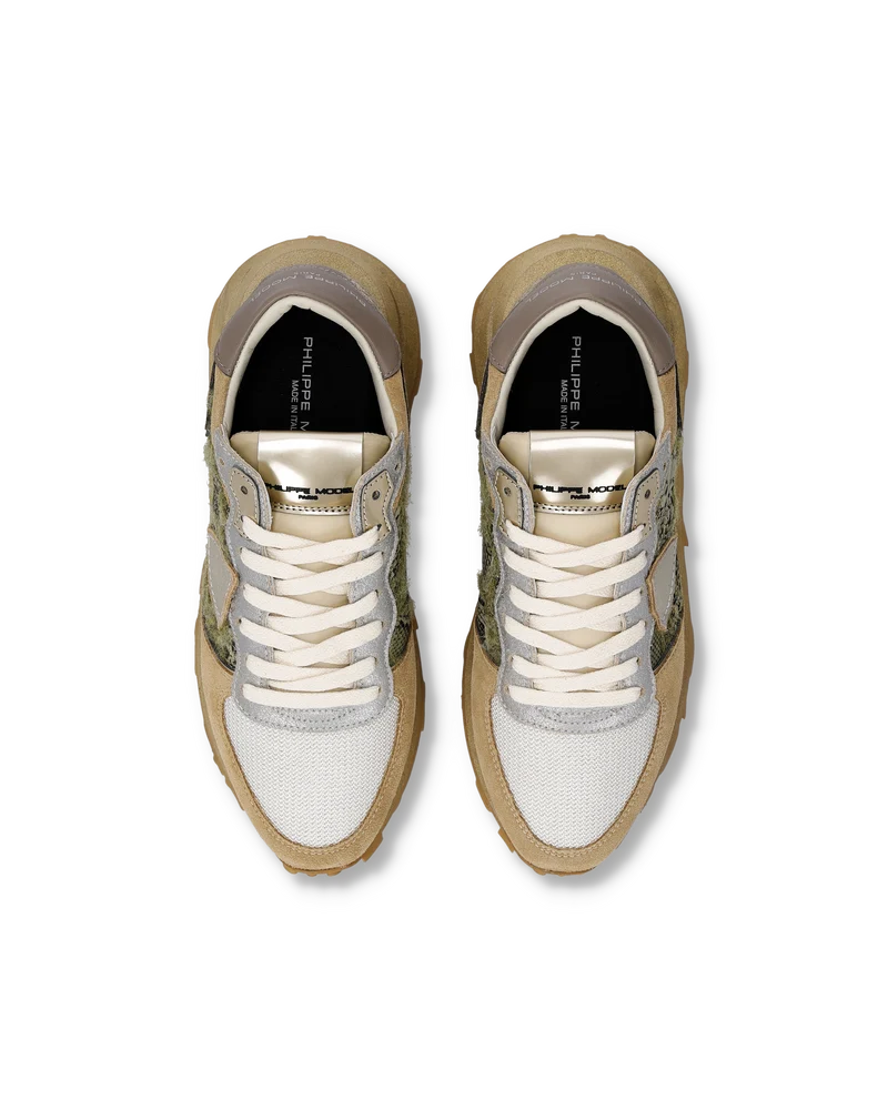 Sneakers Tropez Haute Running Women, Green Beige