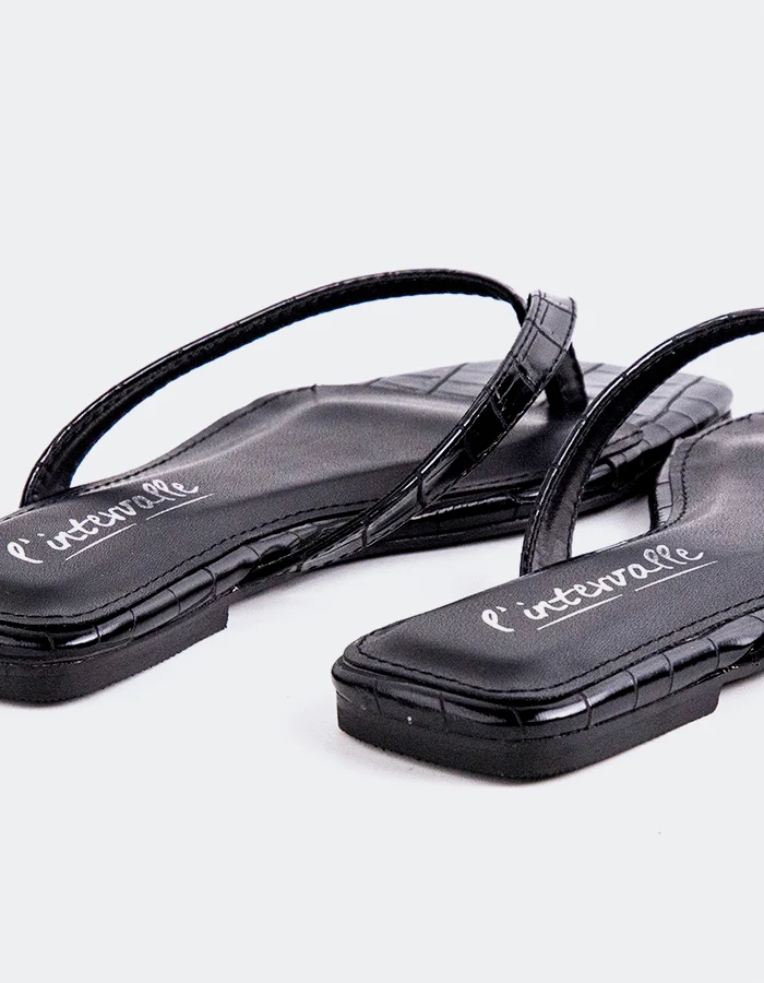Crina Black Croco