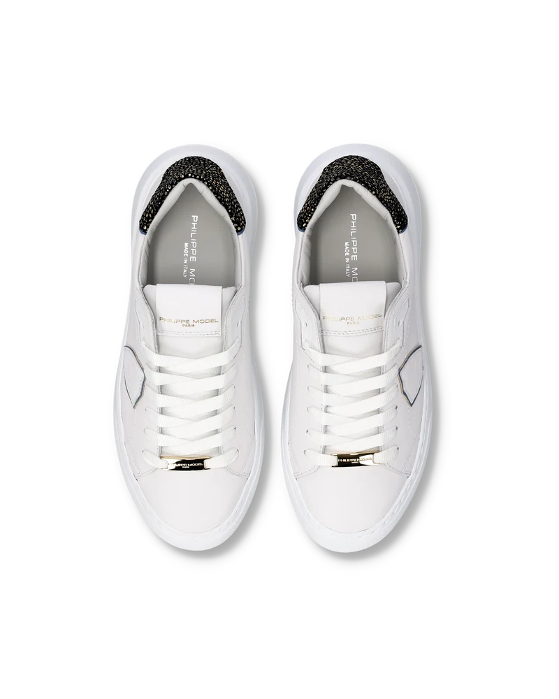 Sneakers Temple Tennis Women, White Black