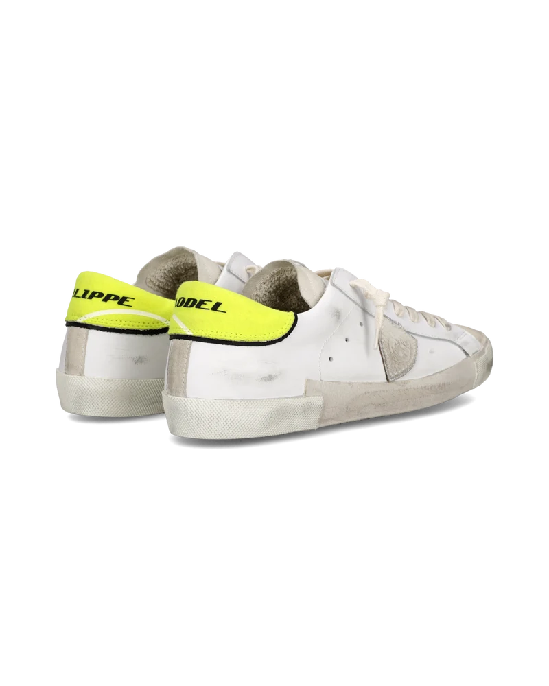 Sneakers Prsx Tennis Men, White Neon Yellow
