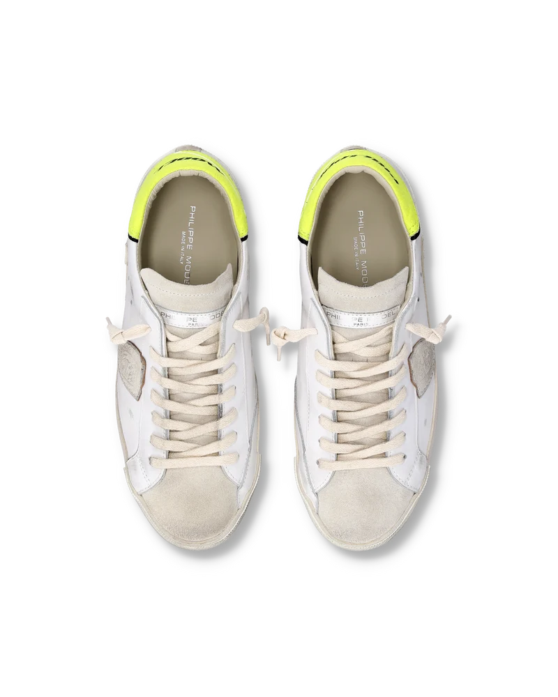 Sneakers Prsx Tennis Men, White Neon Yellow