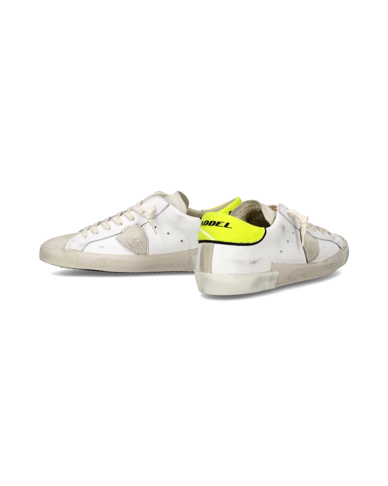 Sneakers Prsx Tennis Men, White Neon Yellow