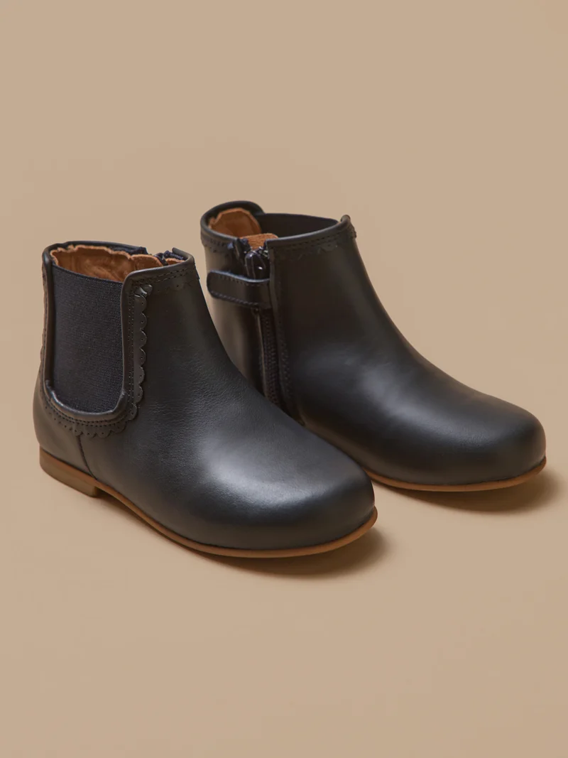 Boots cuir fille