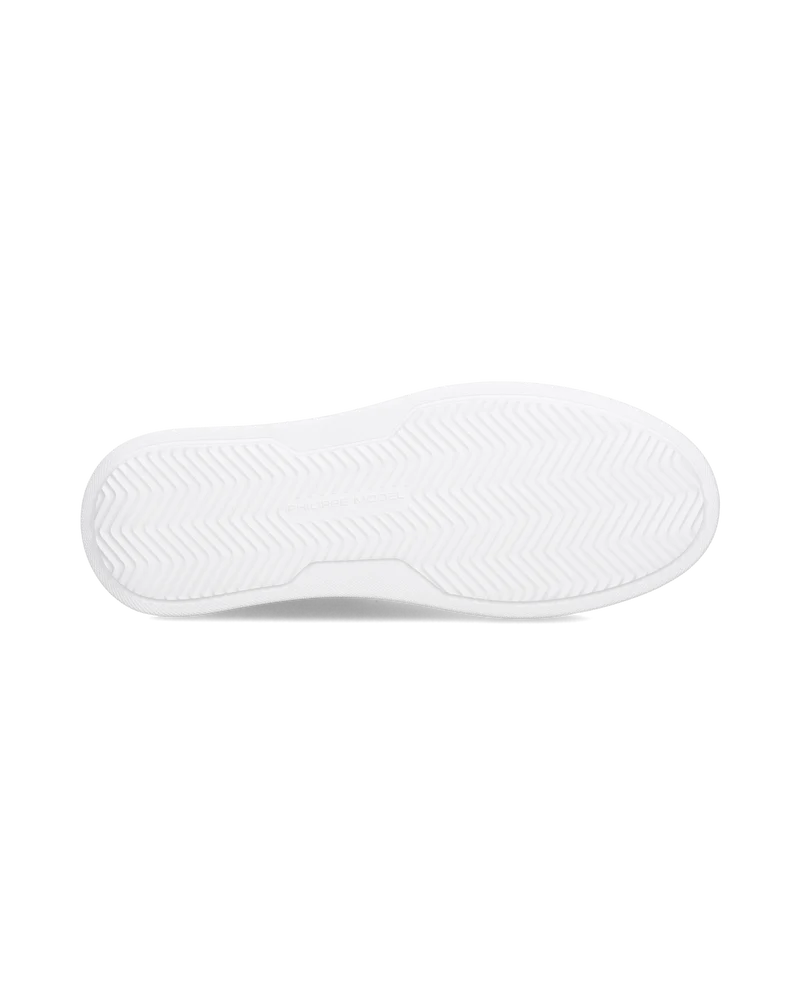 Sneakers Temple Tennis Men, White Cognac