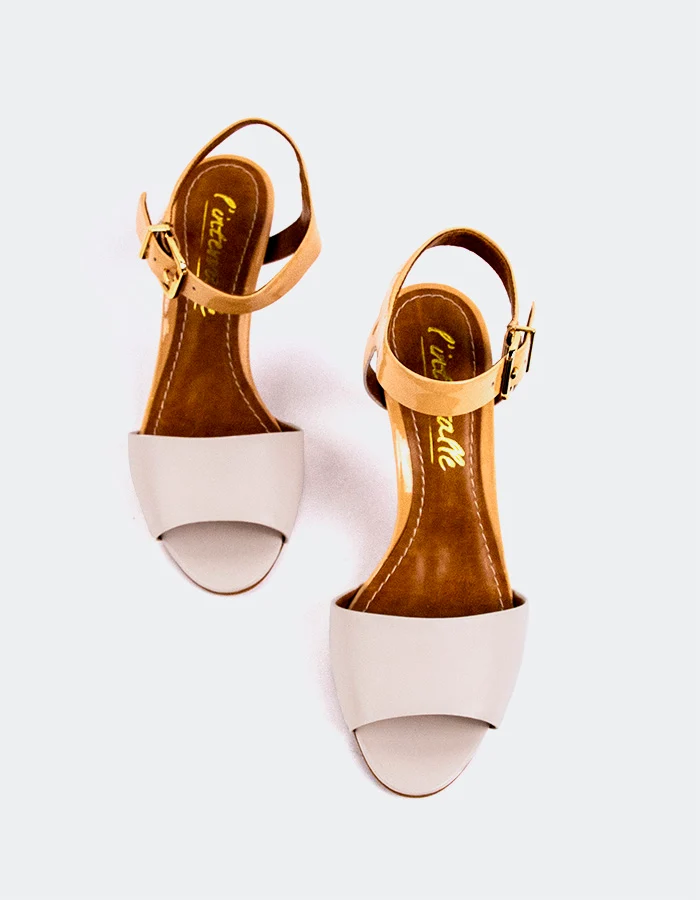 Krista Cream/Nude Leather
