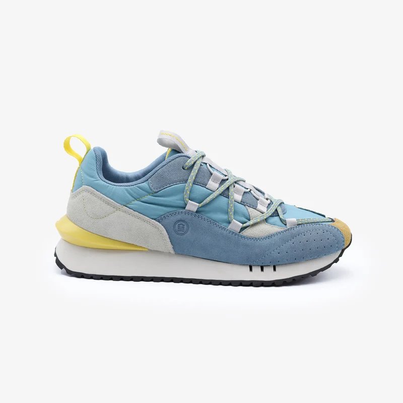 Sneakers Appolo bleu ciel jaune et gris
