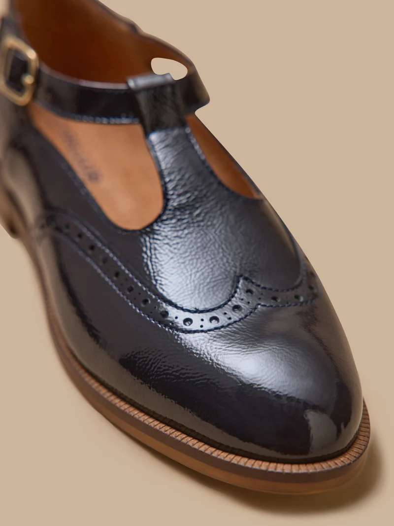 Sandales salomé bout fleuri cuir femme