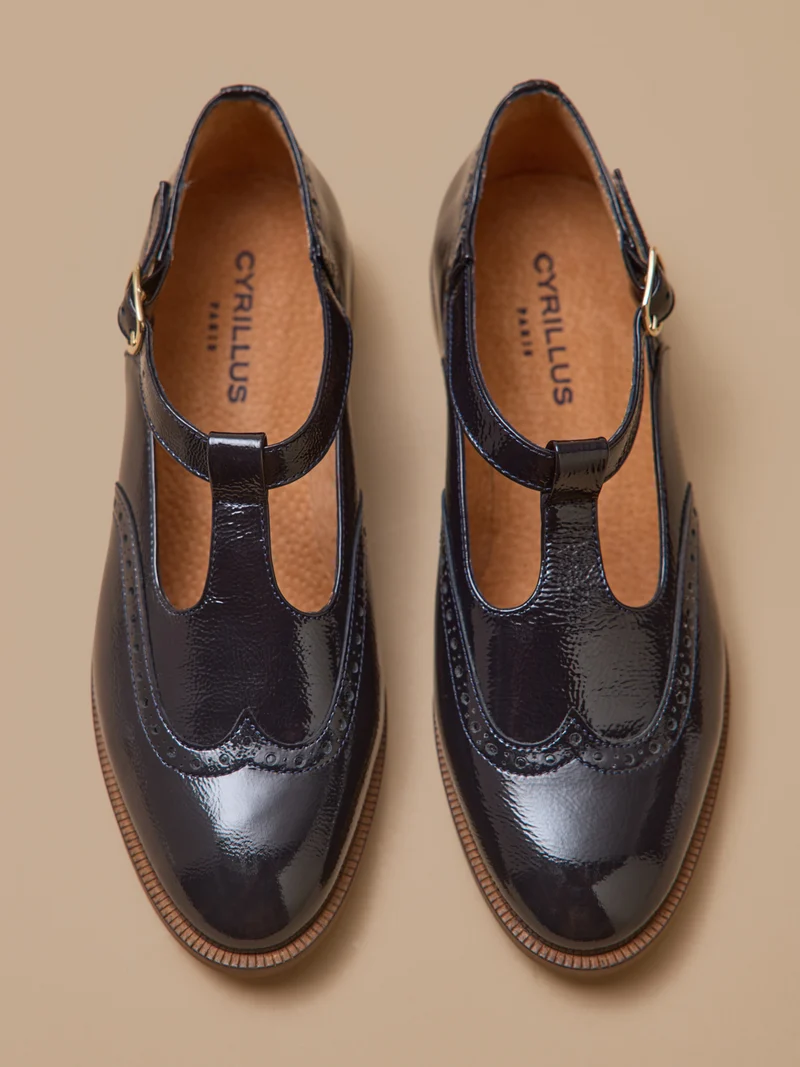 Sandales salomé bout fleuri cuir femme