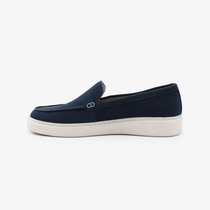 Mocassin Kentucky en cuir nubuck bleu marine