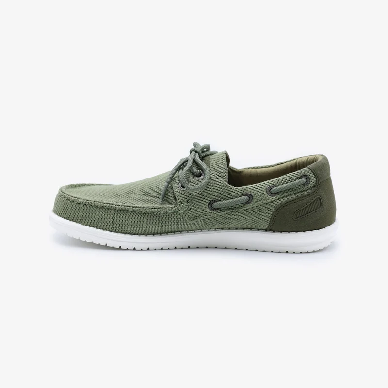 Chaussures bateau Socoa en maille stretch vert kaki