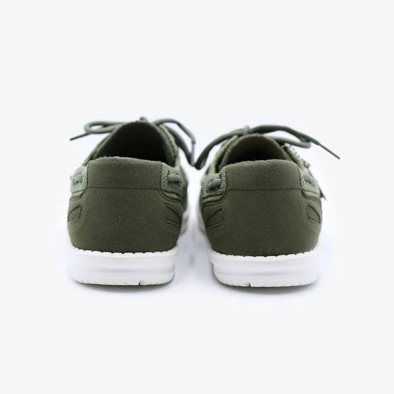 Chaussures bateau Socoa en maille stretch vert kaki