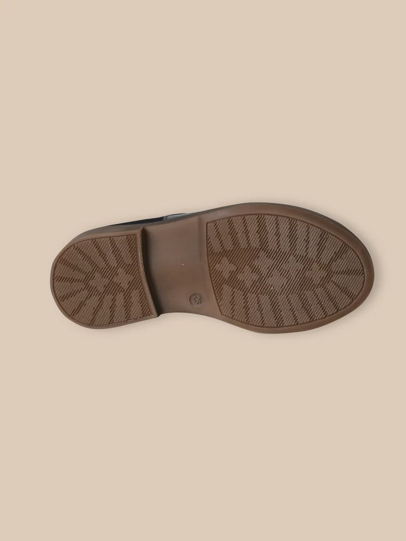Boots tresse en cuir Fille
