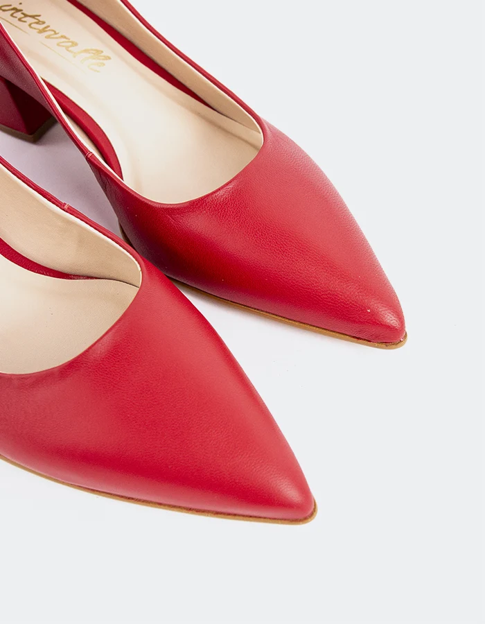 Sophie Red Leather