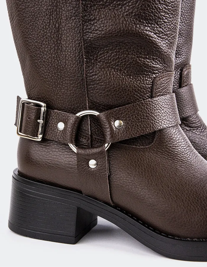 Biamary Brown Leather