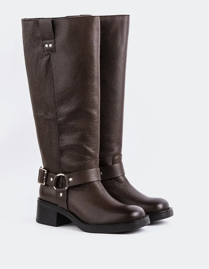 Biamary Brown Leather