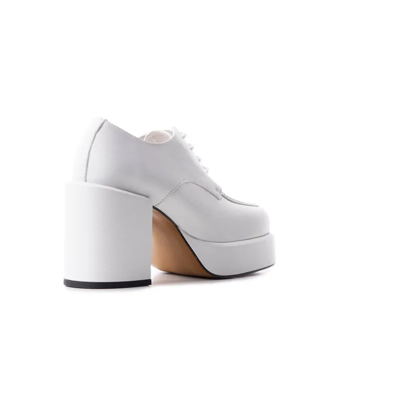 Laurent White Leather