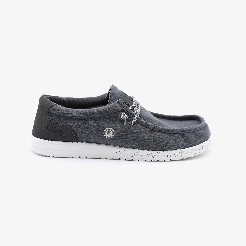 Chaussures bateau Saint-Jean gris carbone