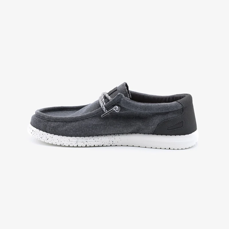 Chaussures bateau Saint-Jean gris carbone